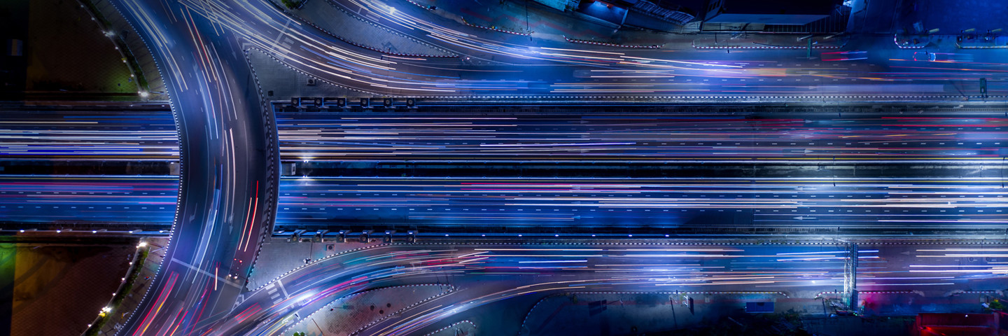 Aerial image of motorway