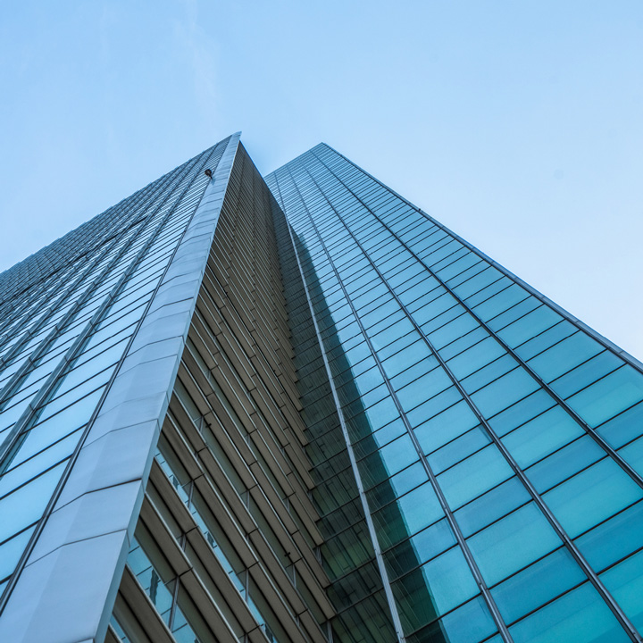 Tall skyscraper office building