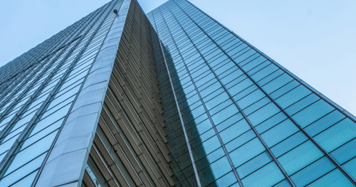 Tall skyscraper office building